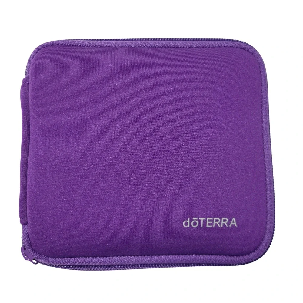 Doterra Essential Oil Rollerball Travel Soft Case Holds 10 Purple Roller Bottle